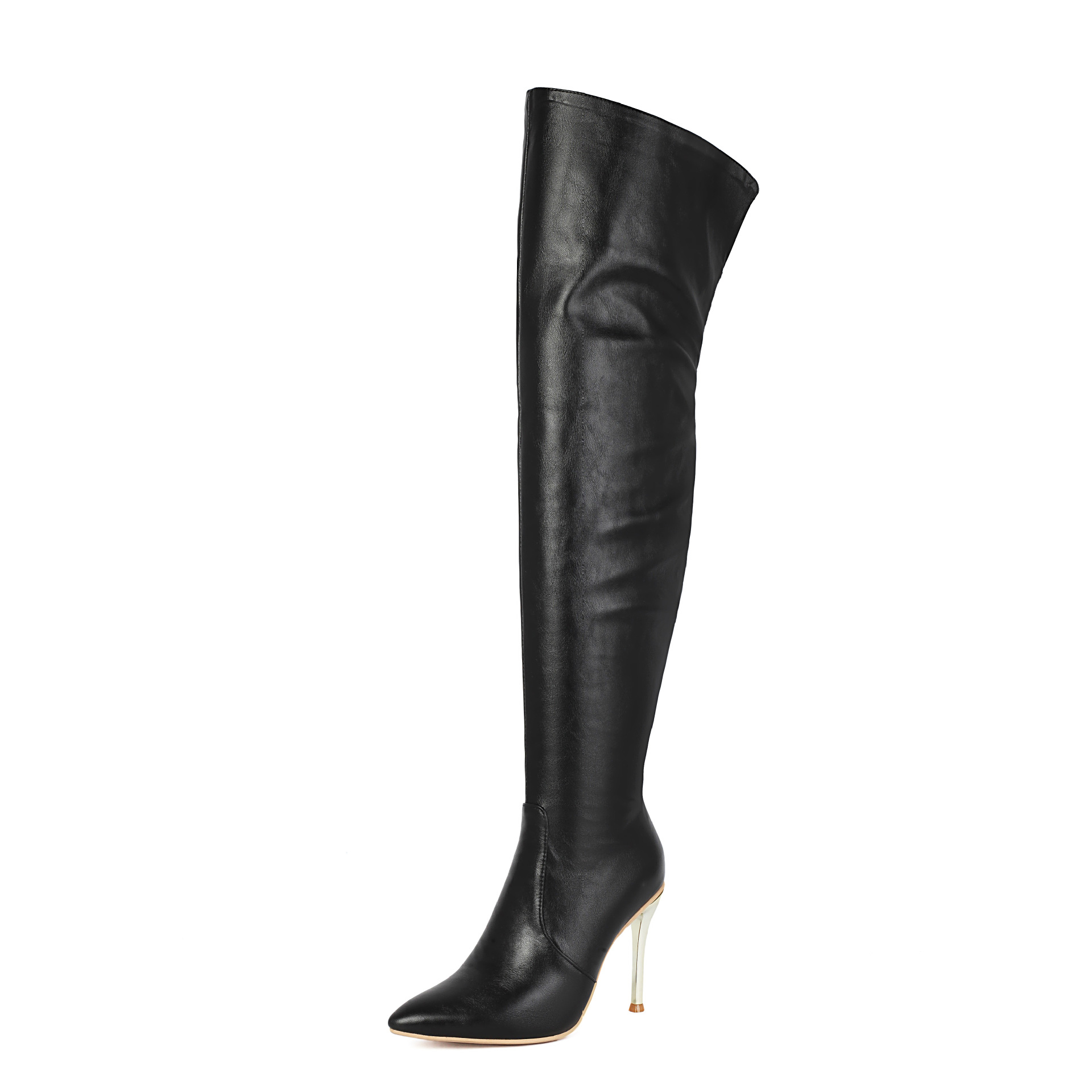 Womens Pointed-toe Stiletto-heeled Over-the-knee Boots