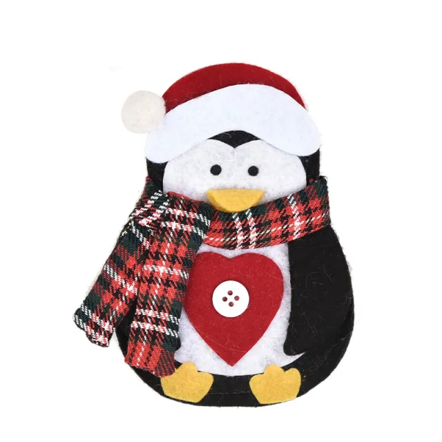 Creative Cartoon Doll Christmas Decorations Knife And Fork Cover J Cz44 Penguin Style - Shop at LoveMi