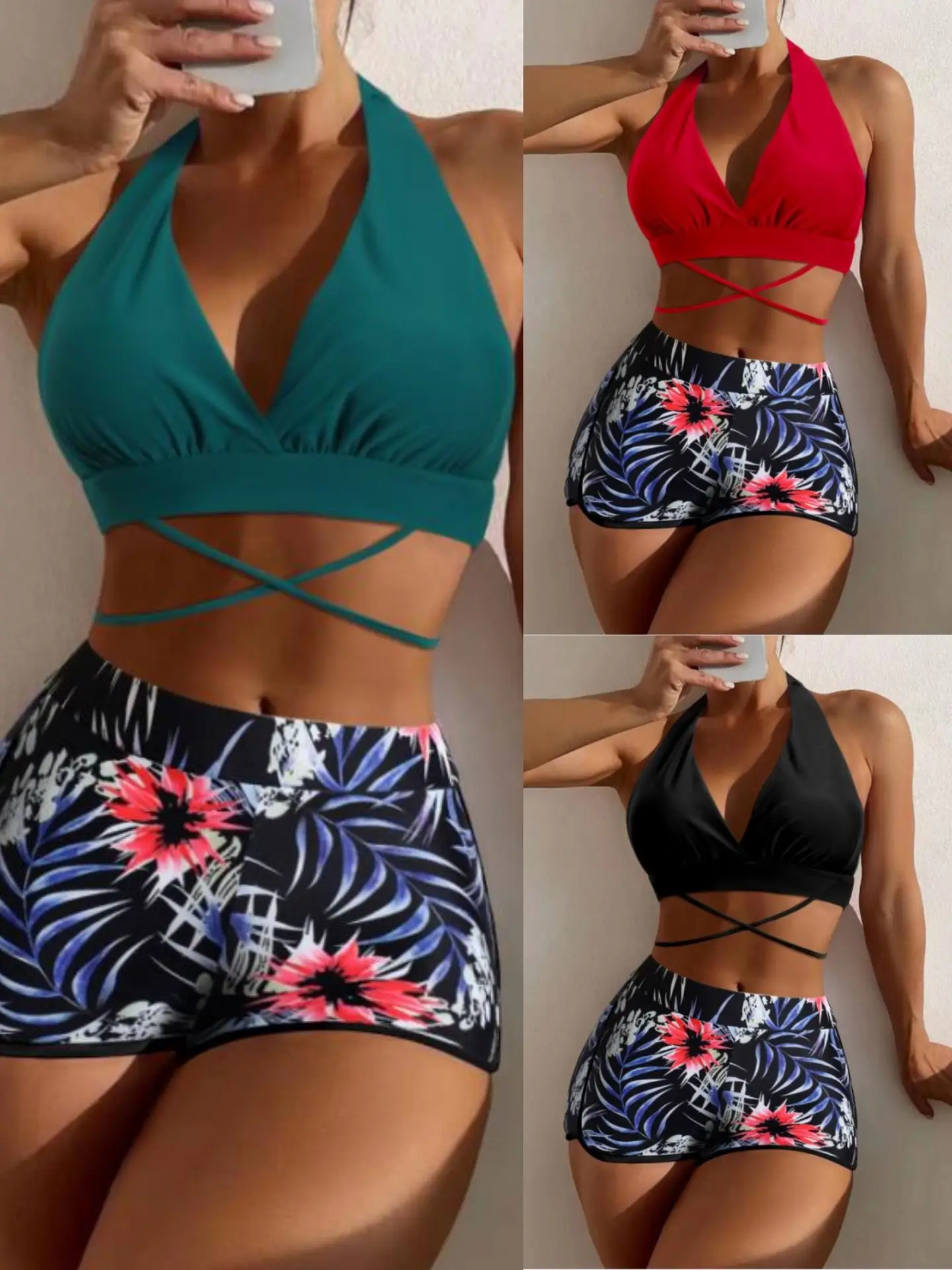 Lady Sexy High Waist Split Bikini