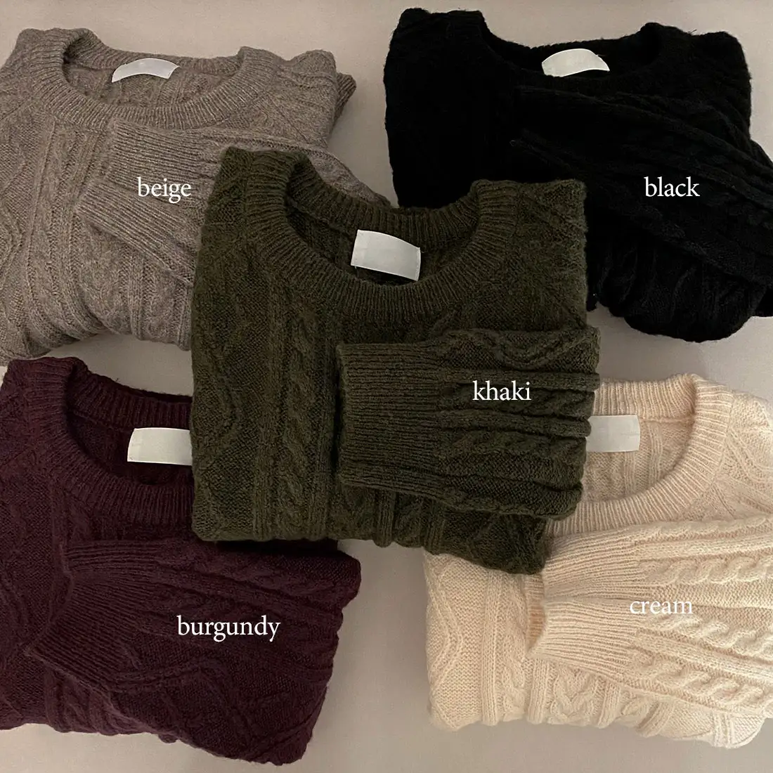 Autumn And Winter French Minority Retro Twist Crew Neck Pullover Sweater