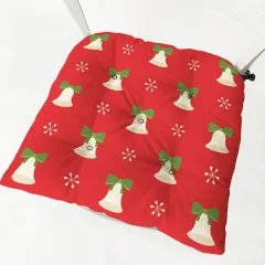 Cotton-filled Thickened Cotton And Linen Printing Chair Cushion - Square Christmas Series 2 5 - View 1