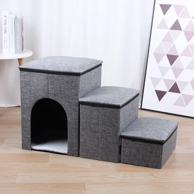 Pet Ladder Dogs And Cats Step Foldable Gray - Shop at LoveMi