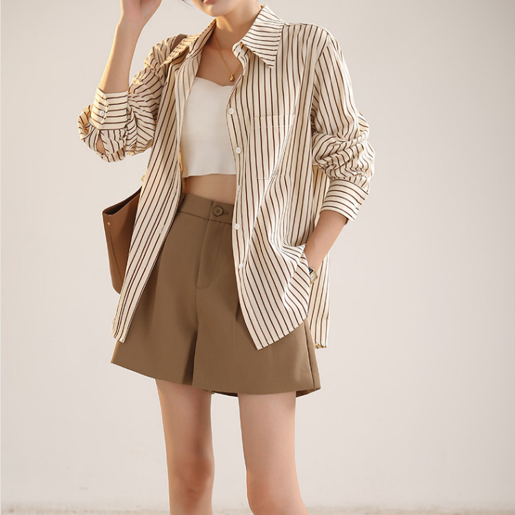 Long Sleeve Shirt Design Sense Niche Loose Early Autumn Top