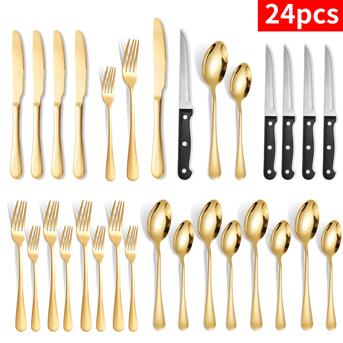 Golden 24 Pieces