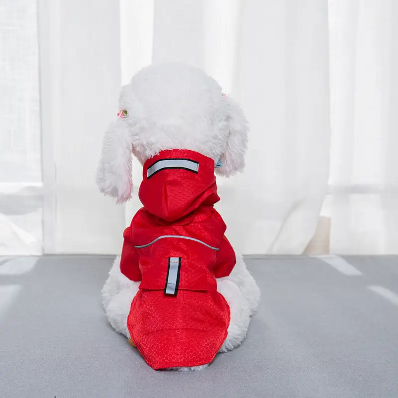 Night Reflective Stripe Cat Puppy Raincoat