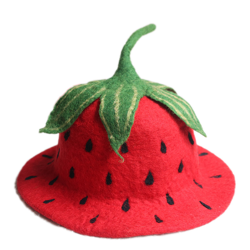 Personalized Street-style Fruit Strawberry Wool Clothing Accessory Hat