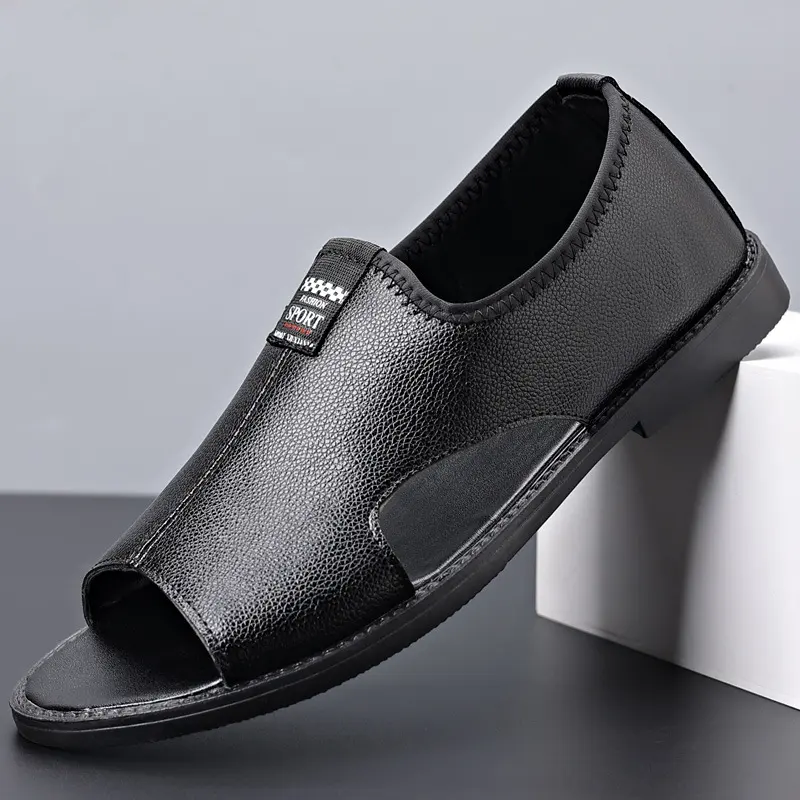 Roman Casual Sandals Soft Leather Non-slip Men