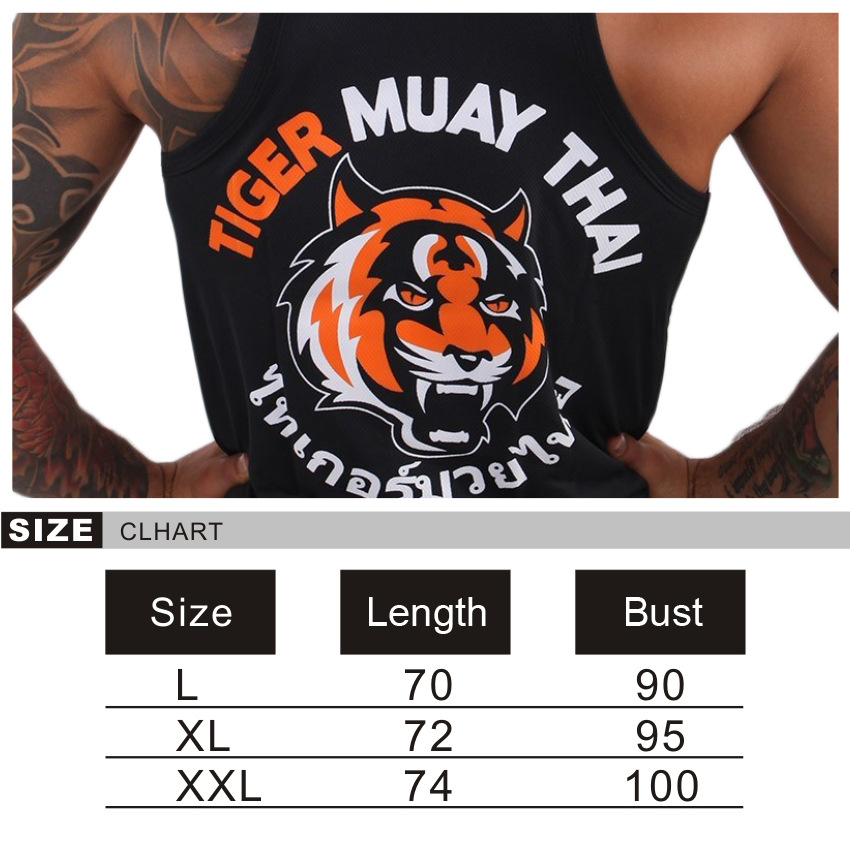 Title 1, Thai Tiger Boxing Gym Black and Orange Vest