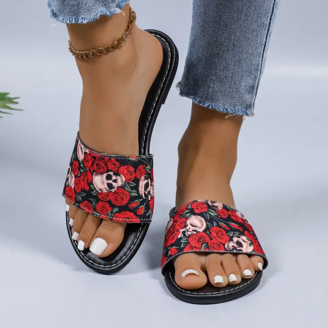 Women's Sandals Flat Color Matching Red - Shop at LoveMi