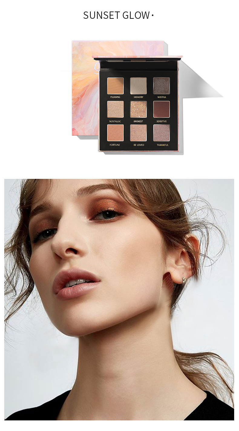 Title 4, Palette ombretti 9 colori matte perla glitter a...