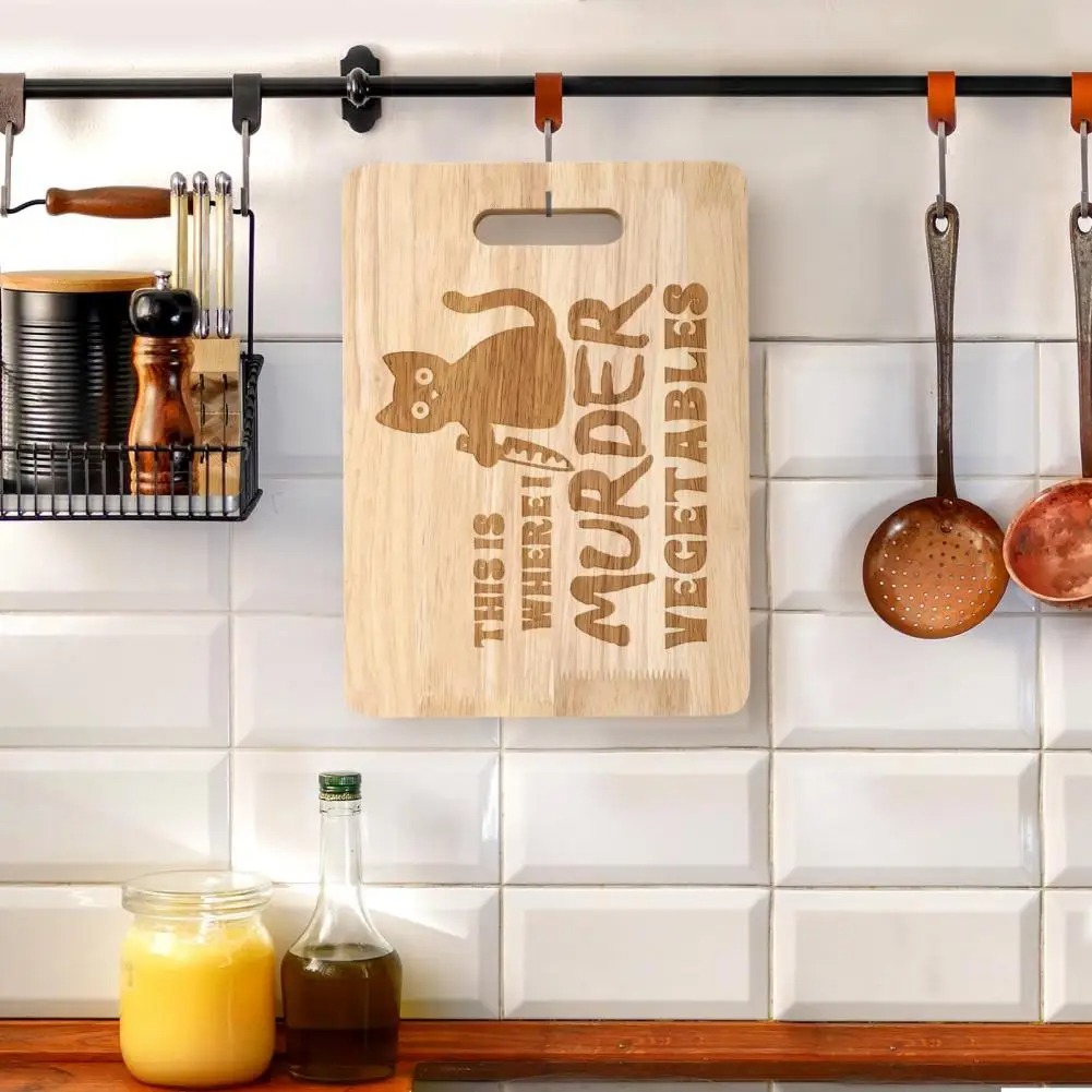 Wall-mounted Black Cat Letter Portable Cutting Board