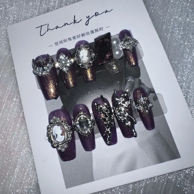 Non mainstream Style Nail Beauty Rhinestone Wear Armor Seine River - Shop at LoveMi