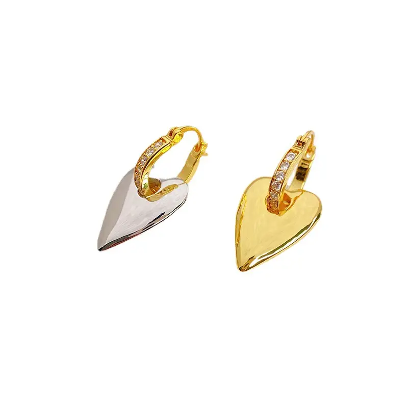 Personality Trendy Earrings Female Heart-shaped High Sense
