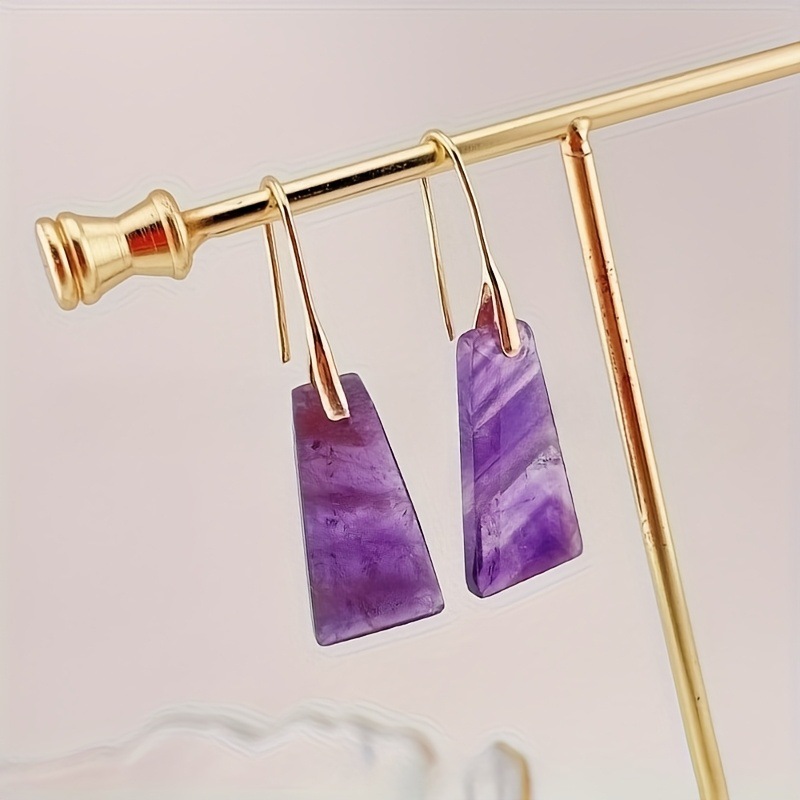 Natural Stone Pendant Earrings For Women
