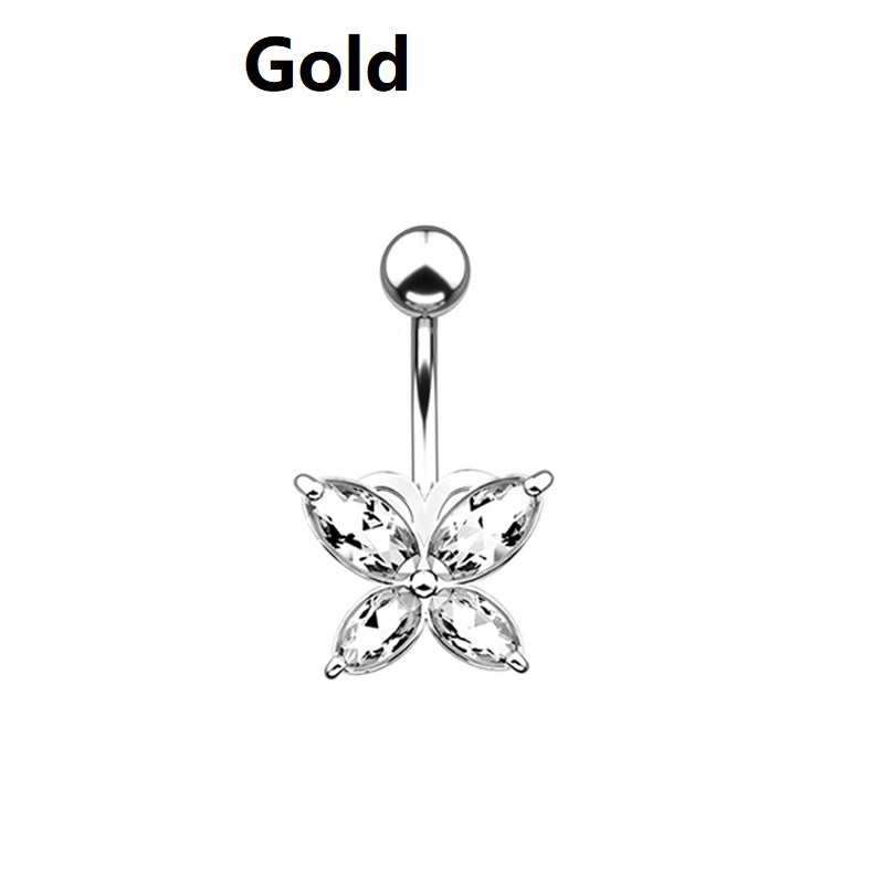 Fashion 3A Zircon Navel Stud Human Body Piercing Accessories