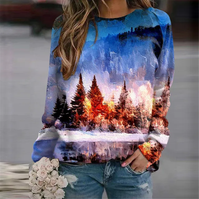 Women's Fashion 3D Casual Round Neck Sweater Baggy Coat Hjq Ywt136 - Shop at LoveMi