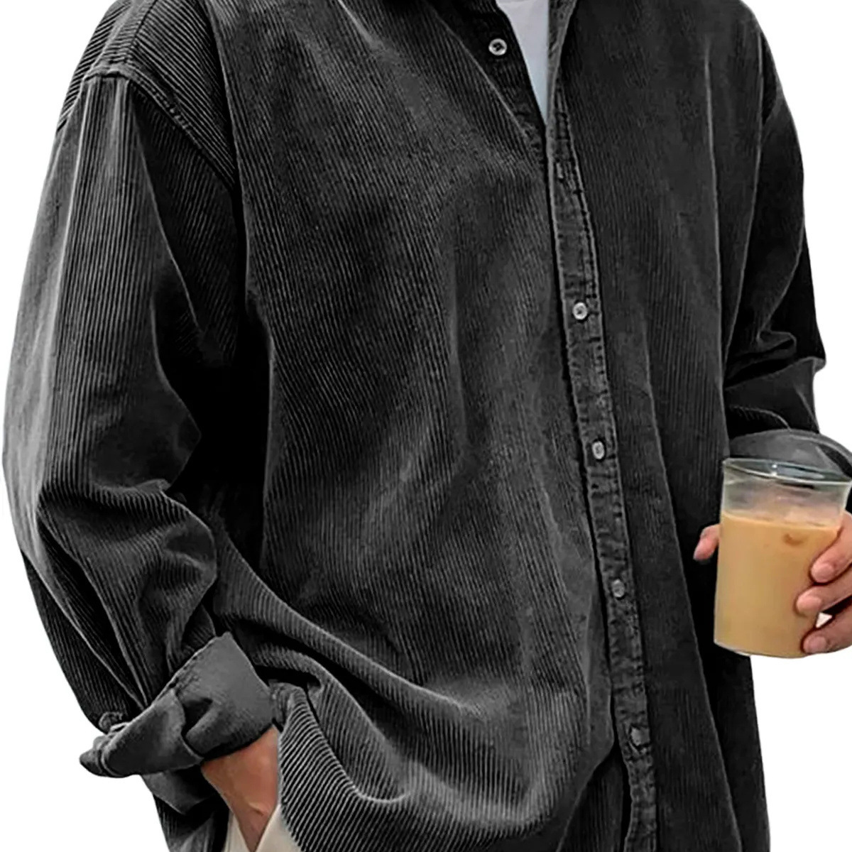 Casual Loose Men's Autumn And Winter Thick Shirt Jacket - Image 15