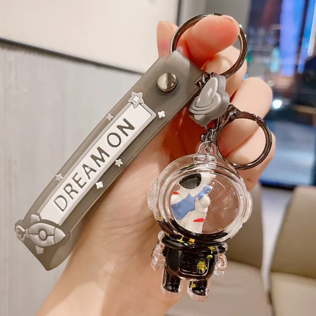 Quicksand Drift Bottle Floating Astronaut Keychain Violin Astronaut - Shop at LoveMi
