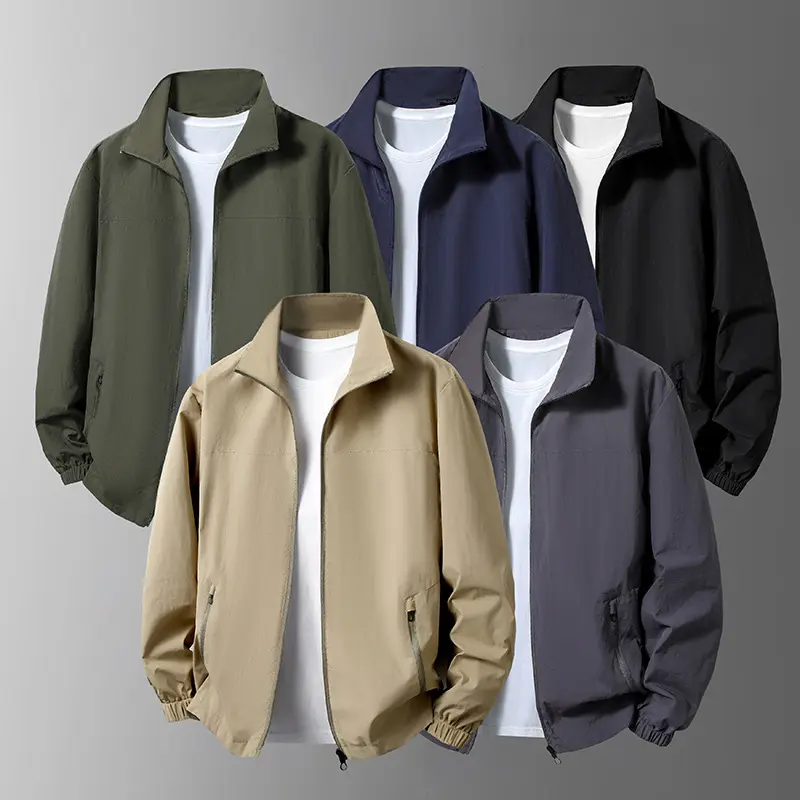Large Size Men's Casual Jacket Stand Collar