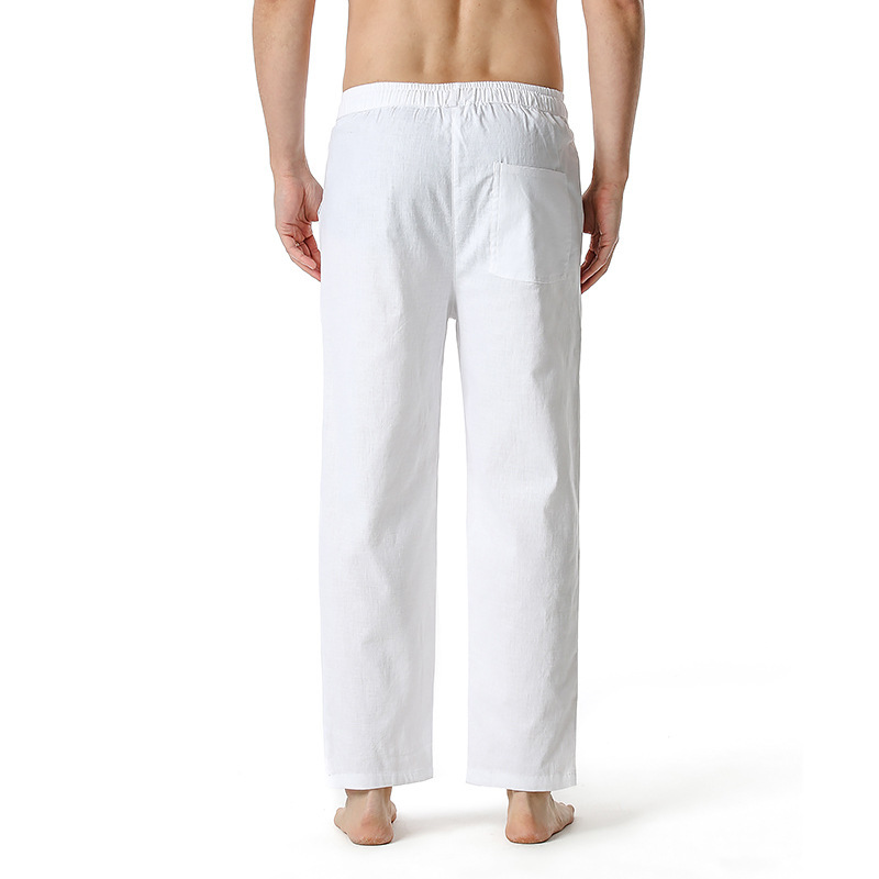 Non-stretch Cotton-linen Casual Regular-length Capri Pants For European And American Youth image 8