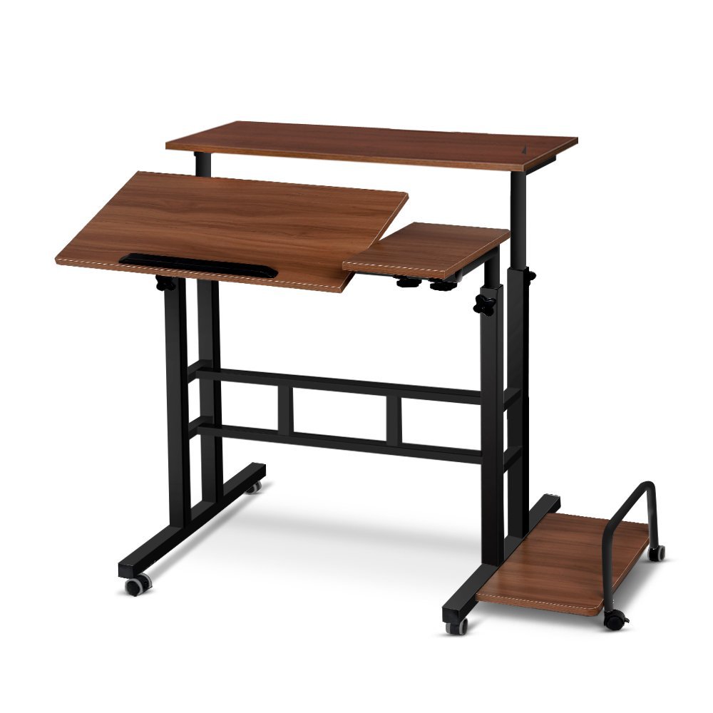 Mobile Computer Lifting Foldable Standing Desk Bedroom Bedside Desk Single Small Table - Image 3