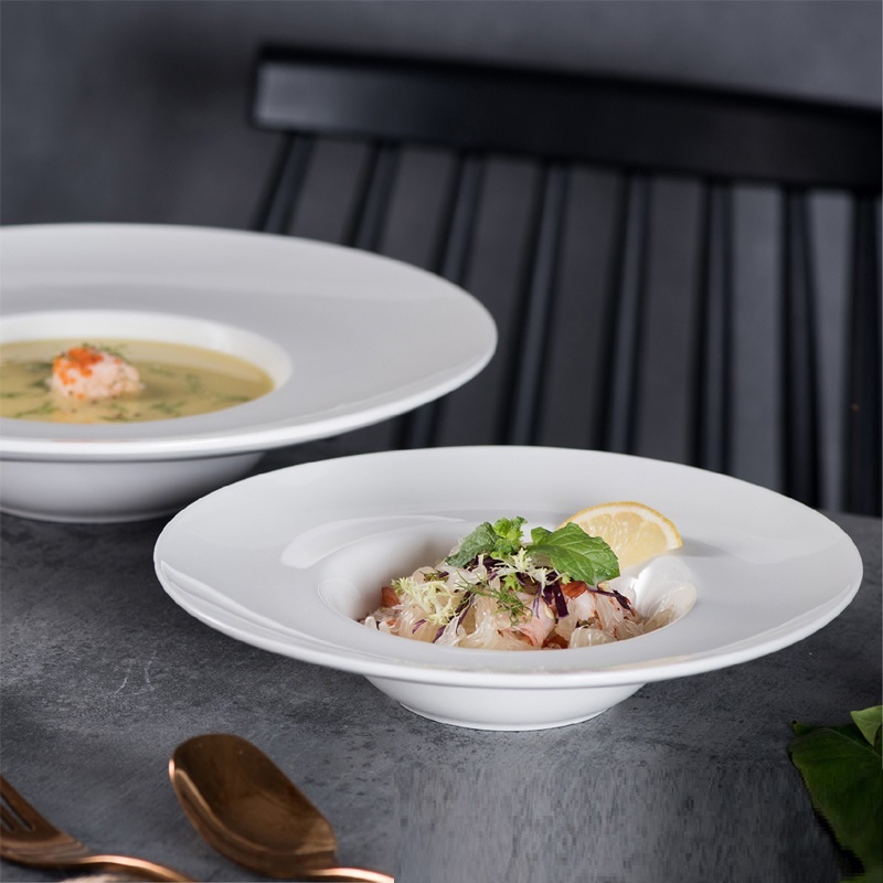 Western Soup Plate Hotel Round Ceramic Tableware - Image 2