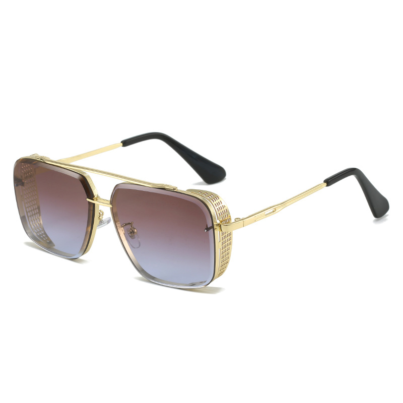 Gradient A Wire Fence Edge Retro Sunglasses - Image 16