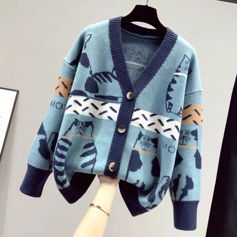 Women's SpringAutumn Sweater Cardigan Outerwear Extra-Thickness - Image 6