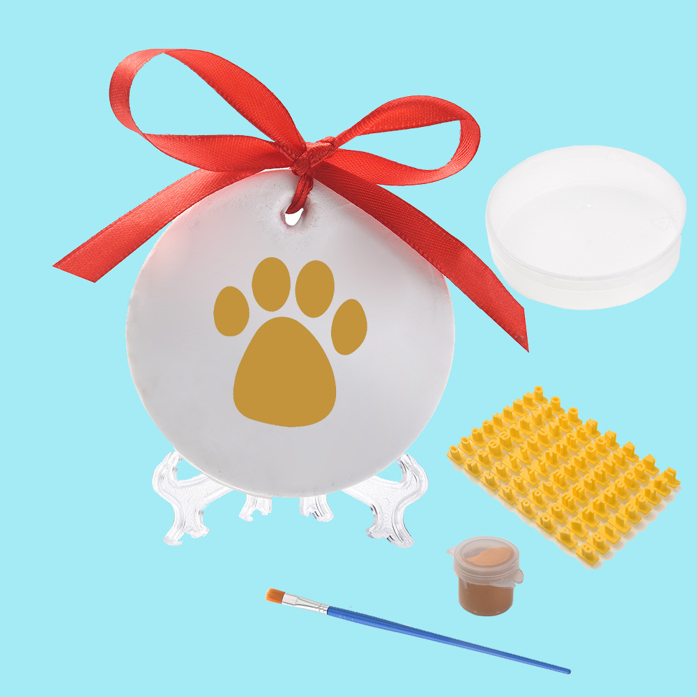 White Pet Cat And Dog Paw DIY Ink Pad Souvenir