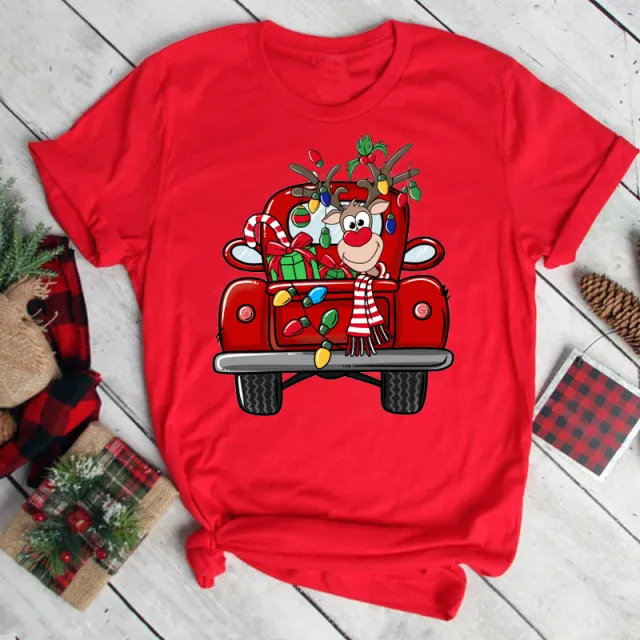 Theme White Women's Simple Clothes T shirt 1371 Red - Shop at LoveMi