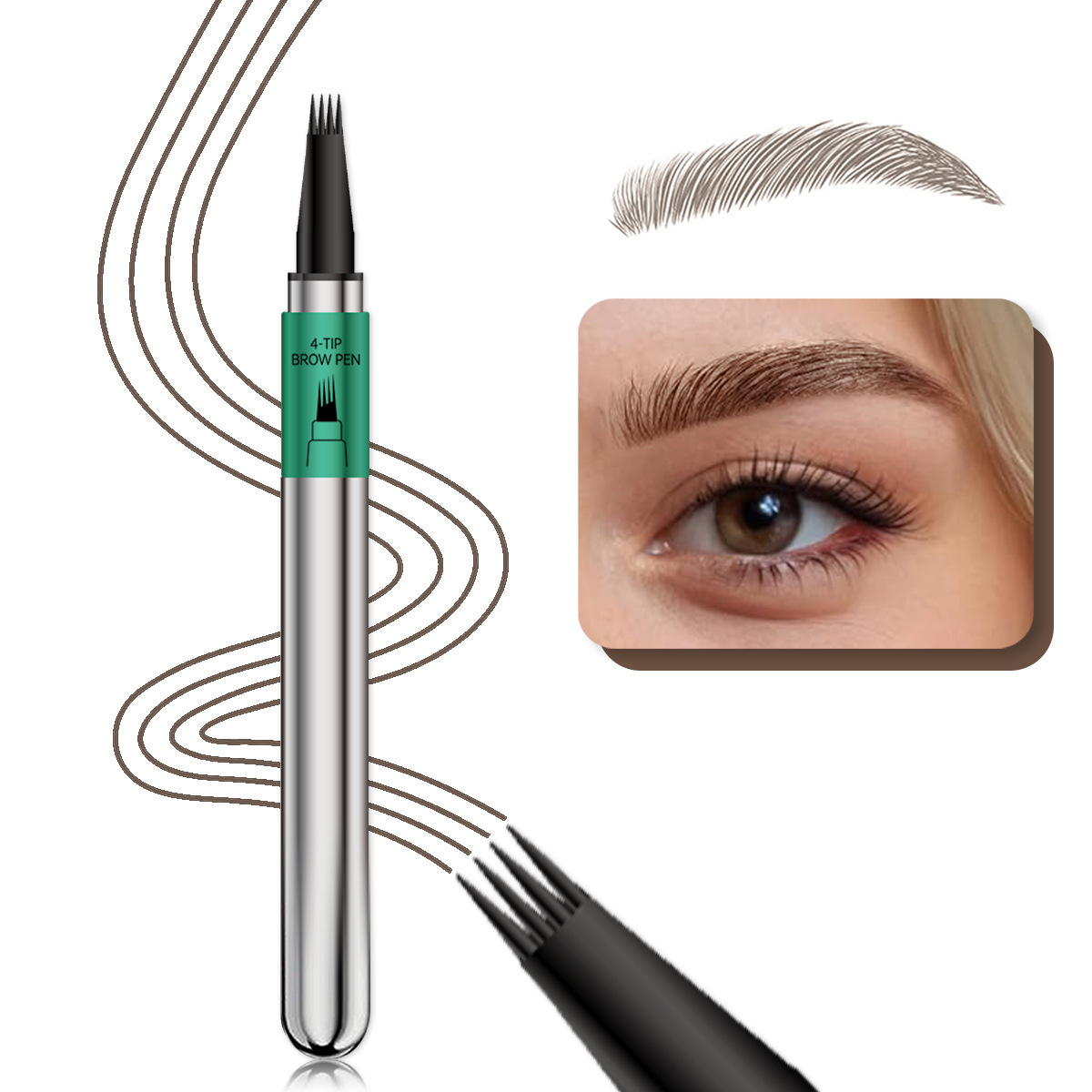Four-claw Smudge-proof Wild Eyebrow Pencil 7