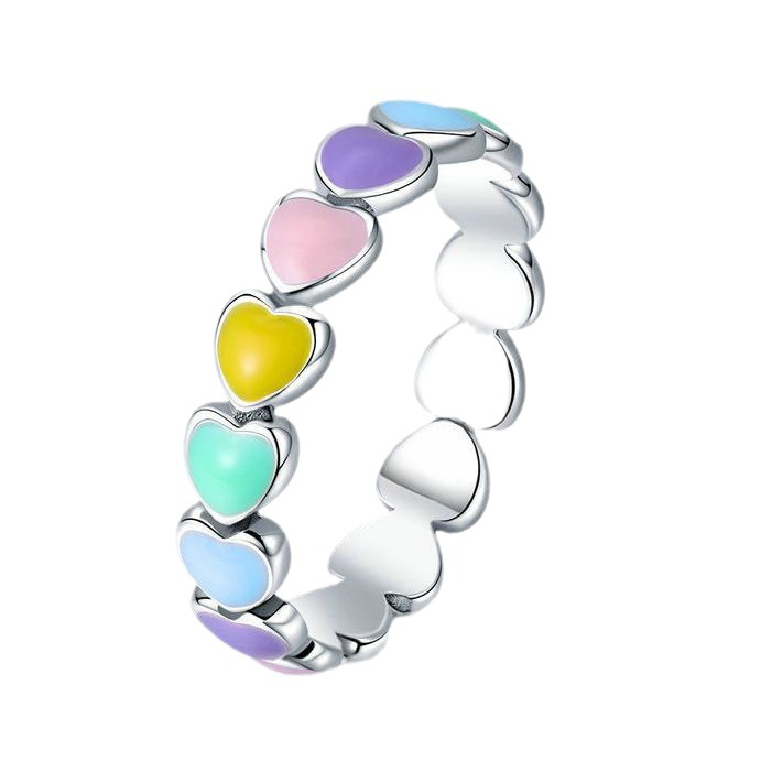 Accessories Colored Loving Heart Fashion Peach Heart Ring