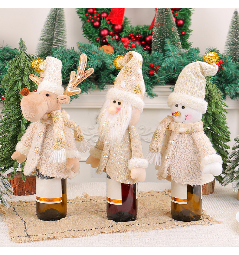 Holiday Wine Bottle Covers Set