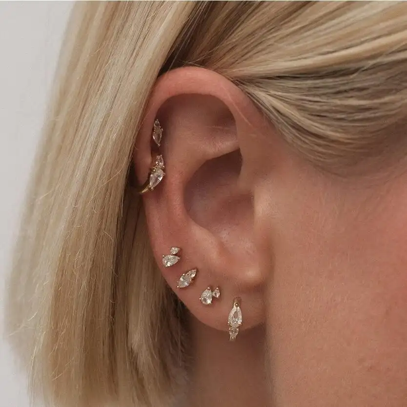Super Advanced Sensor 925 Silver Pin Earrings Suit