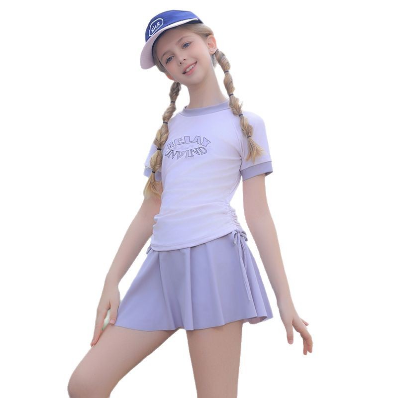 Conservative Vacation Split High Waist Swimsuit