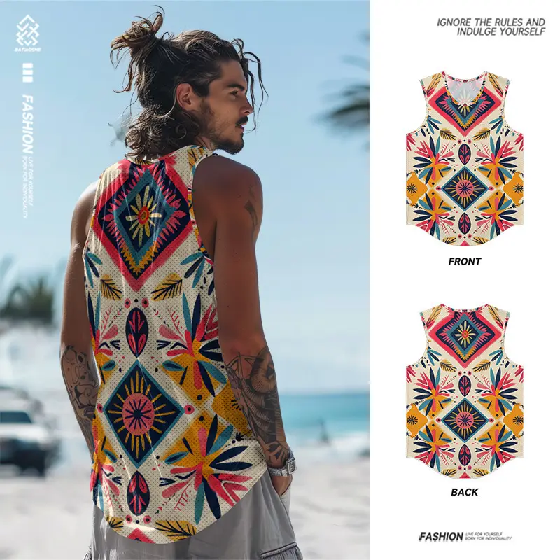 Fashion Trendy Unique Colorful Flower Pattern 3D Printed T-shirt