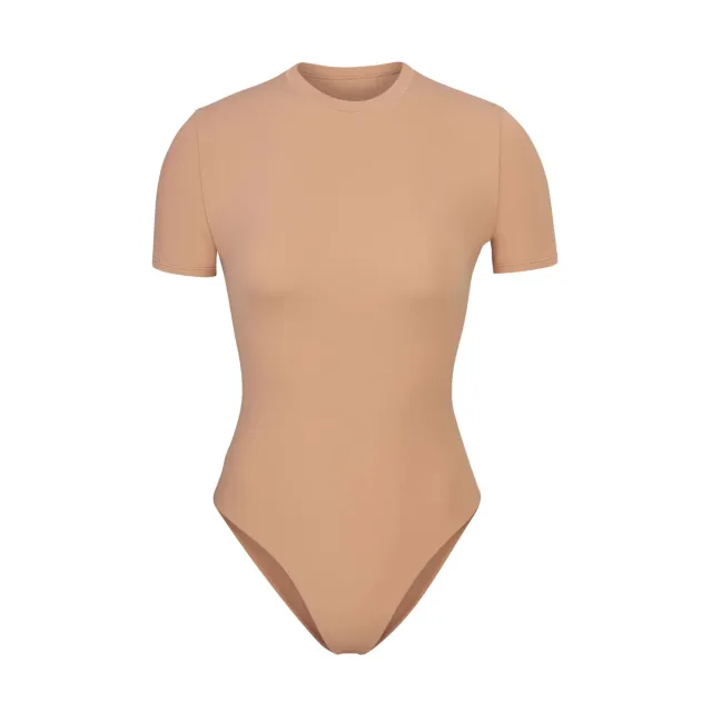 Skims Siamese Body Shaping Short Sleeve Round neck T shirt Skin Color Xl - Shop at LoveMi