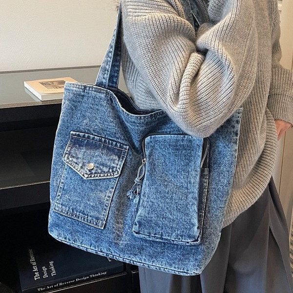 Denim Large-capacity Shoulder Crossbody Bag