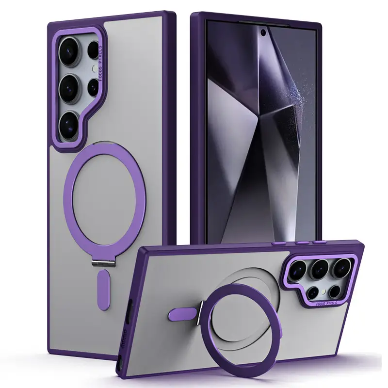 Magnetic-suction Phone Case With A Transparent Support Stand For Added Protection