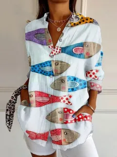 Women's Fashion Summer Pattern Printed 3D Shirt - Jm691-2Xl - View 1