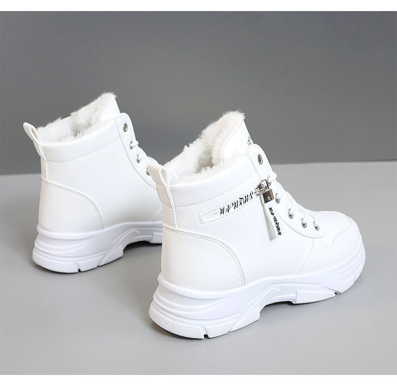 Title 3, Fleece-lined Warm High-top Platform Side Zipper...