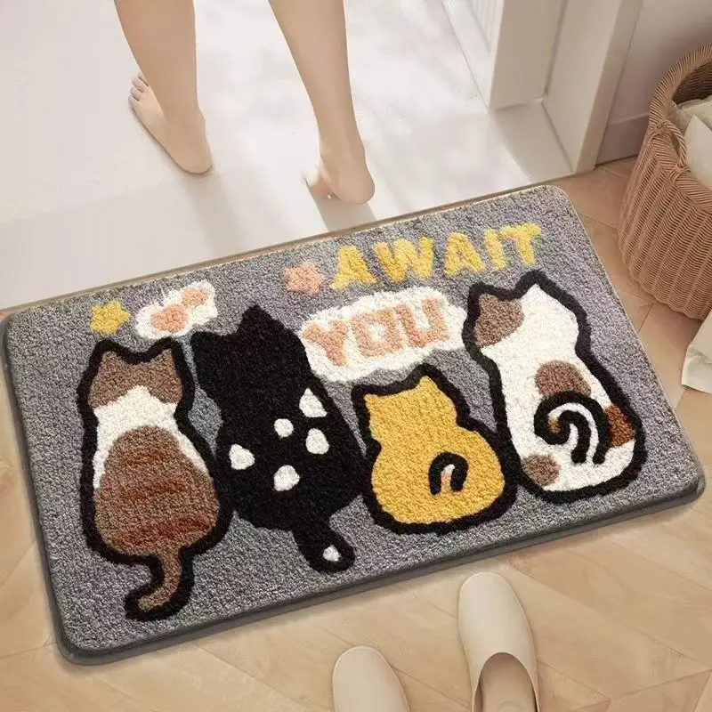 Cute Absorbent Bathroom Bedroom Toilet Faux Lambswool