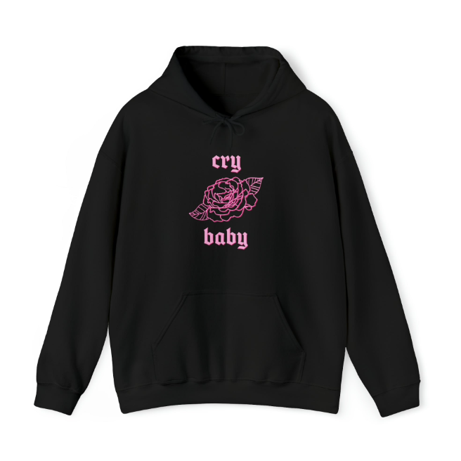 Crying Baby Printed European And American Plus Velvet Hooded Sweater