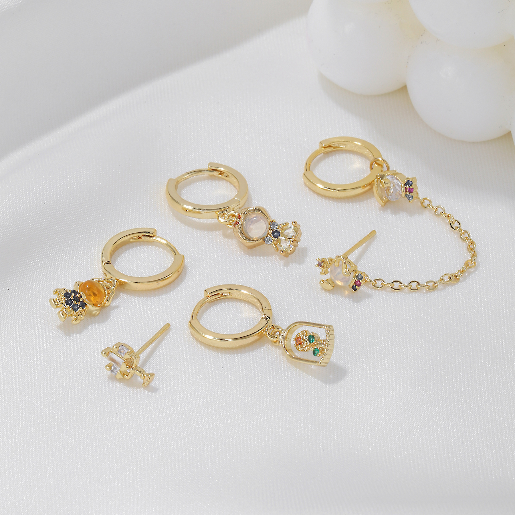 Creative Cartoon Princess Series Tassel Suit Earrings