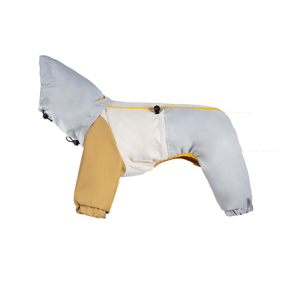 Pet Outdoor Winter Coat Ski Style Padded Dog Jacket And Three In One Waterproof Hat Huangyu Gray XS