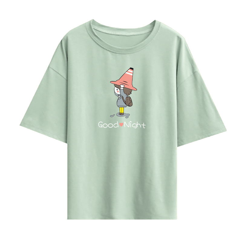 Women's Loose Short-sleeved Printed Top