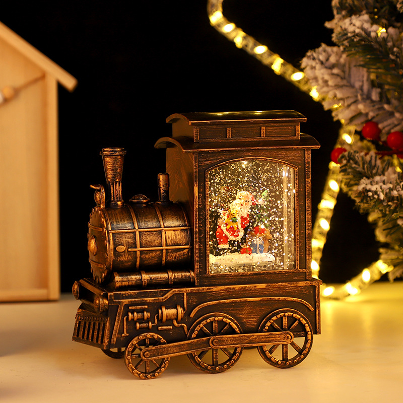 Title 1, Small Train Christmas Interior Luminous Water I...