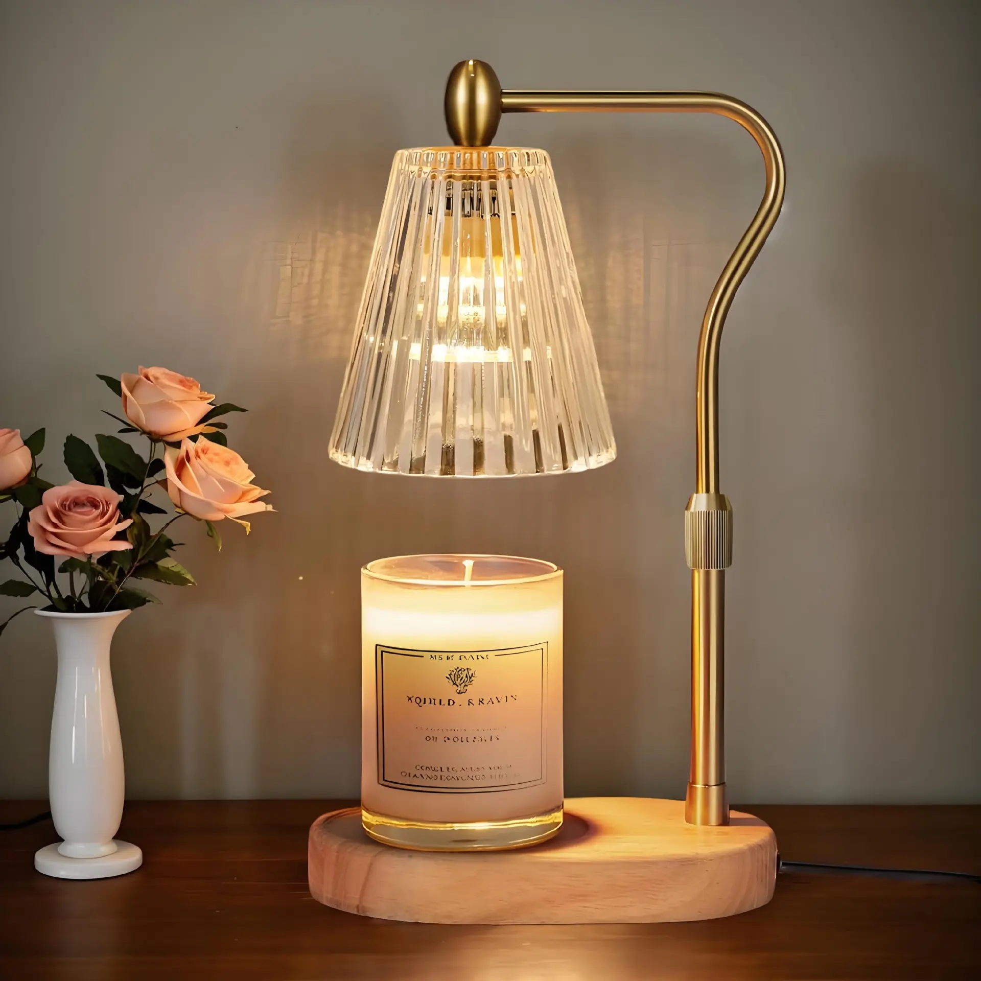 Warm Atmosphere Wooden Desk-side Night Light