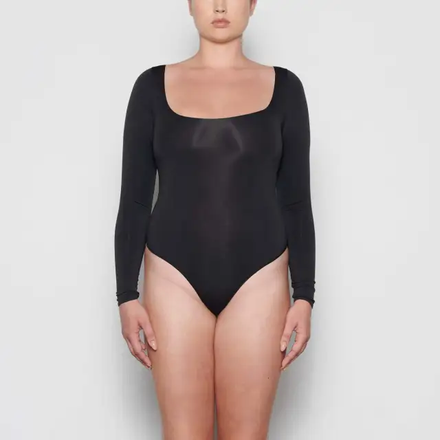 Jumpsuit Women's Long Sleeve Body Shaping Open Crotch Comfortable Black - Shop at LoveMi
