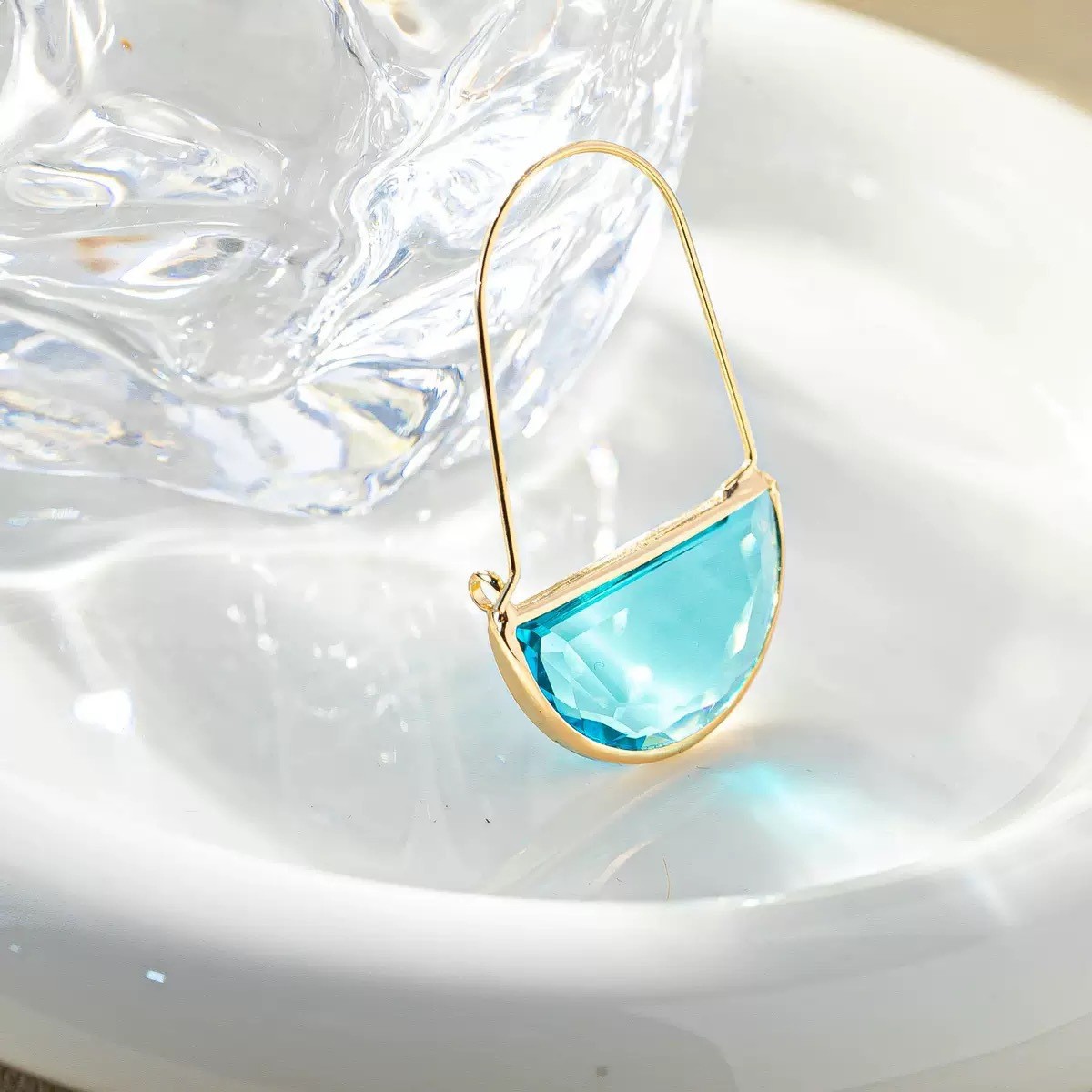 Semi Circular Earrings For Women Minimalist Versatile And Trendy